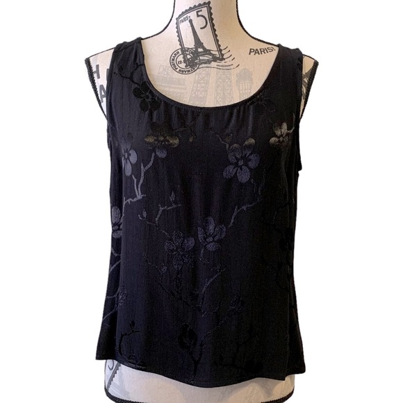 Spencer Alexis Tops - Spencer Alexis | Small | Women's Vintage Black Floral Tank Top